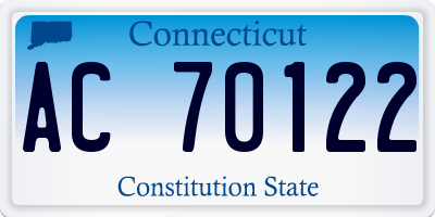 CT license plate AC70122