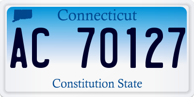 CT license plate AC70127