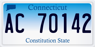 CT license plate AC70142