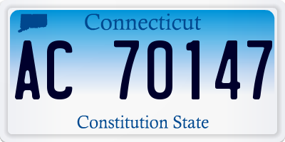 CT license plate AC70147