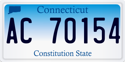 CT license plate AC70154