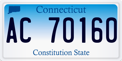 CT license plate AC70160