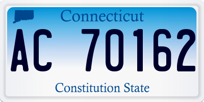 CT license plate AC70162