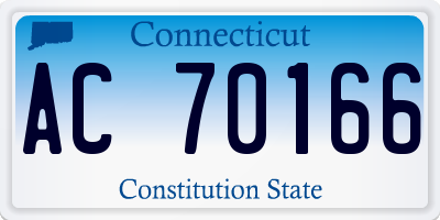 CT license plate AC70166