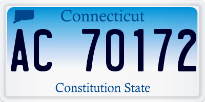 CT license plate AC70172