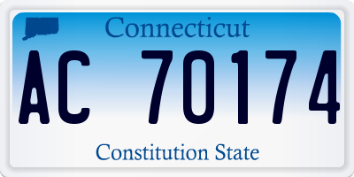 CT license plate AC70174