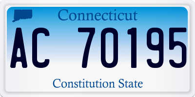 CT license plate AC70195