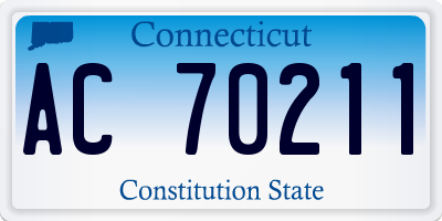 CT license plate AC70211