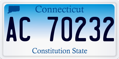 CT license plate AC70232