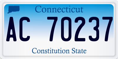 CT license plate AC70237