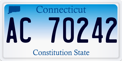 CT license plate AC70242