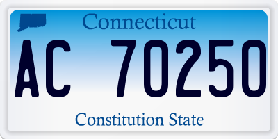 CT license plate AC70250