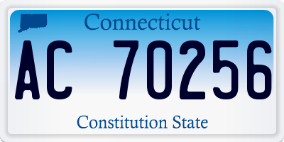 CT license plate AC70256