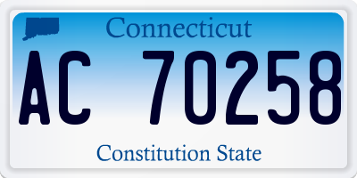CT license plate AC70258