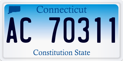 CT license plate AC70311