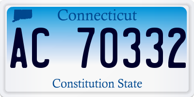 CT license plate AC70332