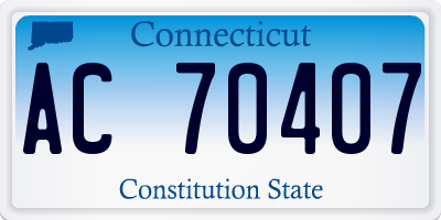 CT license plate AC70407