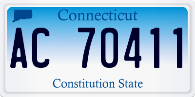 CT license plate AC70411
