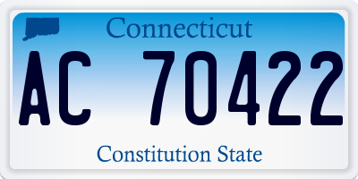 CT license plate AC70422