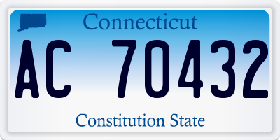 CT license plate AC70432