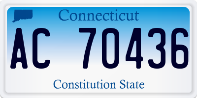 CT license plate AC70436