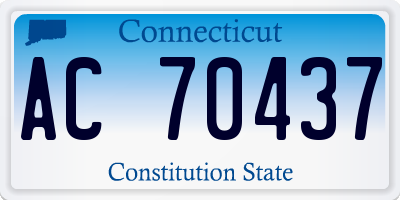 CT license plate AC70437