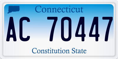 CT license plate AC70447