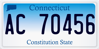 CT license plate AC70456