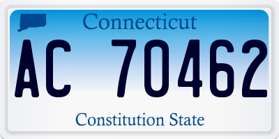 CT license plate AC70462