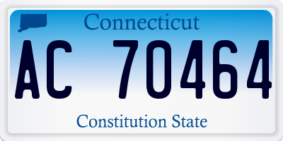 CT license plate AC70464