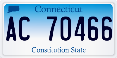 CT license plate AC70466