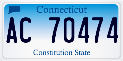CT license plate AC70474