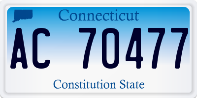 CT license plate AC70477