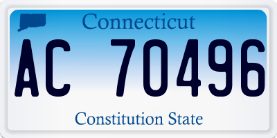 CT license plate AC70496