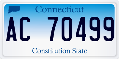 CT license plate AC70499