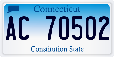CT license plate AC70502