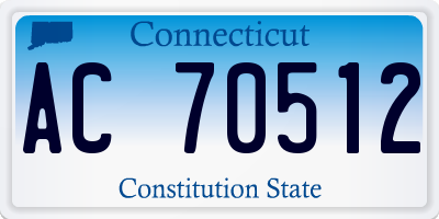 CT license plate AC70512