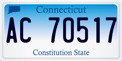 CT license plate AC70517