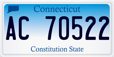 CT license plate AC70522