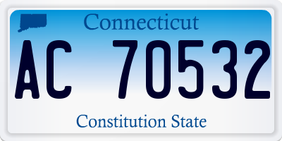 CT license plate AC70532