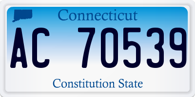 CT license plate AC70539