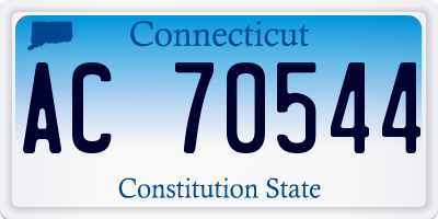 CT license plate AC70544