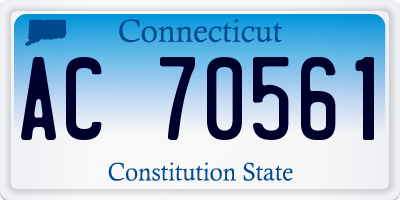 CT license plate AC70561