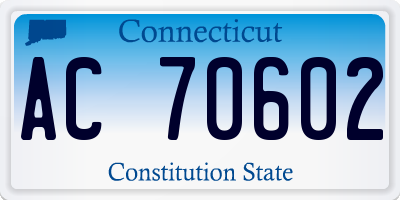 CT license plate AC70602
