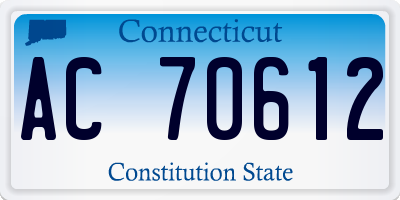 CT license plate AC70612