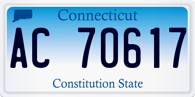 CT license plate AC70617