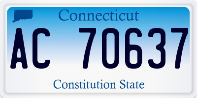 CT license plate AC70637