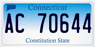 CT license plate AC70644