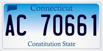CT license plate AC70661