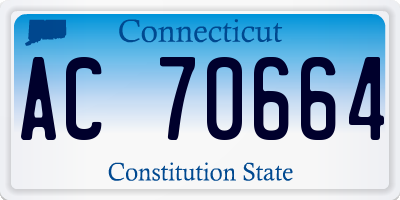 CT license plate AC70664